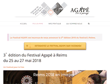 Tablet Screenshot of festivalagape.org